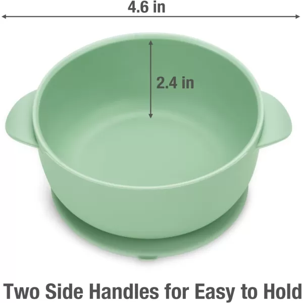 PandaEar Silicone Baby Feeding Set 612 Months Baby LED Weaning Supplies Infant Toddler Feeding Set Silicone Baby Bib  Baby Plate with Suction  Baby Cup  Baby Bowls and Spoon First Stage SetGreen