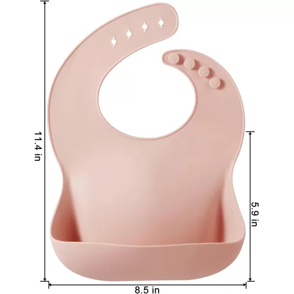 PandaEar Silicone Baby Feeding Set 612 Months Baby LED Weaning Supplies Infant Toddler Feeding Set Silicone Baby Bib  Baby Plate with Suction  Baby Cup  Baby Bowls and Spoon First Stage SetPink