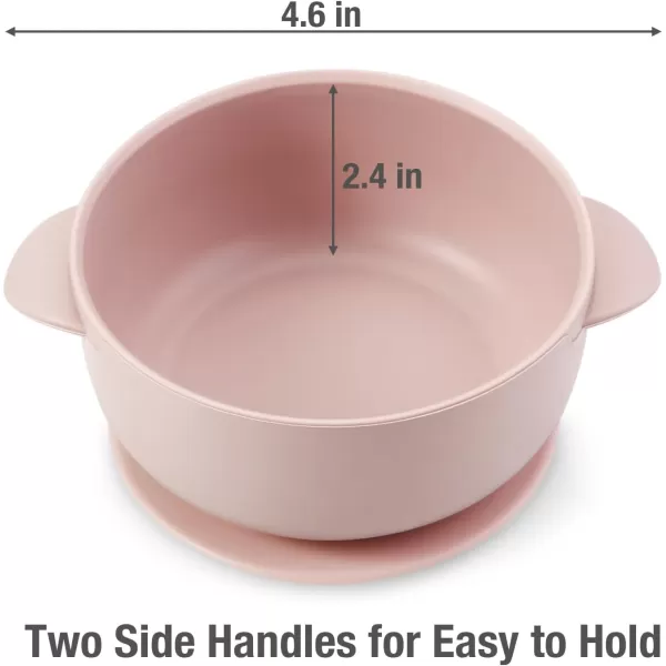 PandaEar Silicone Baby Feeding Set 612 Months Baby LED Weaning Supplies Infant Toddler Feeding Set Silicone Baby Bib  Baby Plate with Suction  Baby Cup  Baby Bowls and Spoon First Stage SetPink