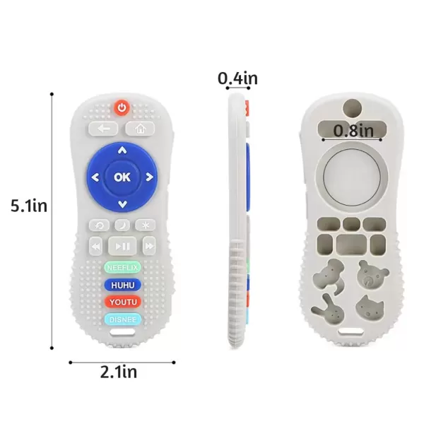 PandaEar Silicone Baby Teething Toys  Remote Control Teether Toys for Babies 618 Months  BPA Free Sensory Chew Toys Natural Freezer Safe for Infants Toddlers