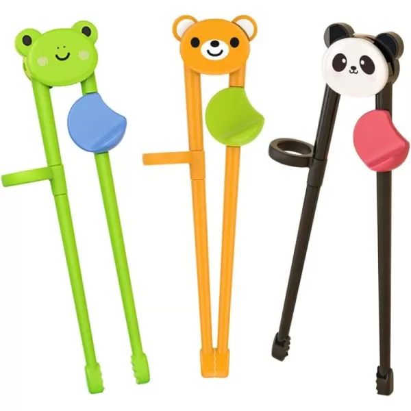 PandaEar 3 Pairs Training Chopsticks for Kids Toddlers Learning Chopsticks for Beginners trainer Toddler Chopsticks Kids Chop Sticks