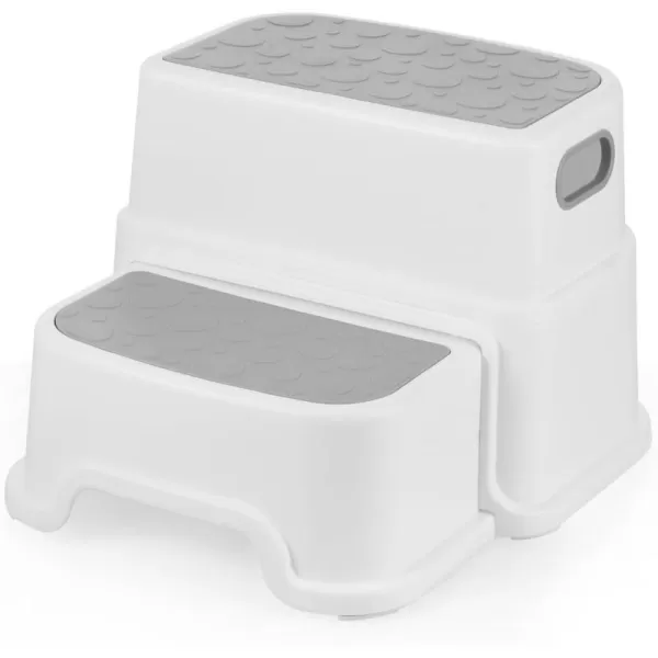 PandaEar Kids Step Tool 2 AntiSlip Step Stool for Toilet Potty Training Kitchen Bathroom Poop Stools with Handle for Toddler Children