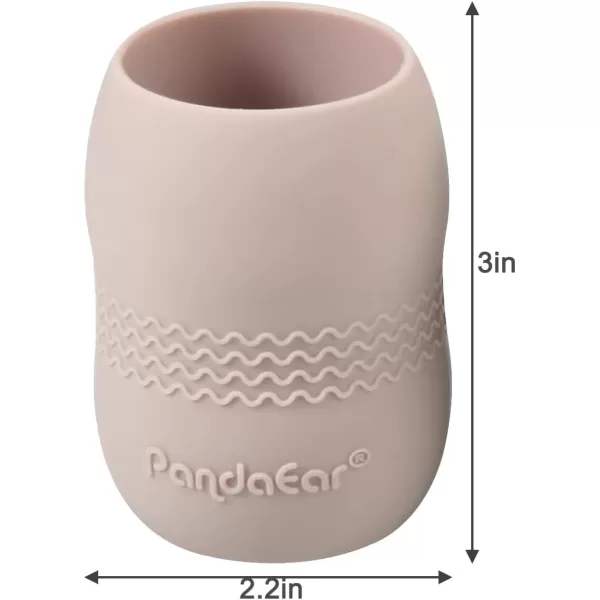 PandaEar 100 Silicone Suction Plate and Tiny Drinking Training Cup for Baby Toddler SelfFeeding Training Baby Led Weaning Supplies Feeding Set NonSlip NonToxic BPA Free