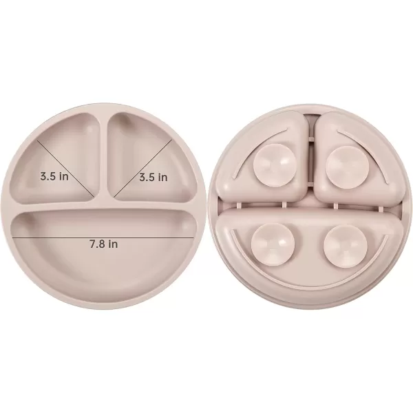 PandaEar 100 Silicone Suction Plate and Tiny Drinking Training Cup for Baby Toddler SelfFeeding Training Baby Led Weaning Supplies Feeding Set NonSlip NonToxic BPA Free