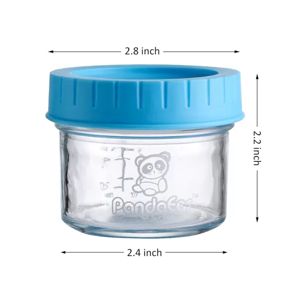 PandaEar 12 Pack Glass Baby Food Storage Jars  4 oz Reusable Small Containers Freezer Storage with Airtight Lids Leak Proof  Microwave ampamp Dishwasher Safe  Infants Kids Babies
