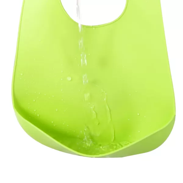 PandaEar 2 Pack Silicone Baby Bibs Super Thin Light Weight for Babies ampamp Toddlers Feeding Adjustable Silicone Bibs with Food Catcher Pocket Waterproof Soft Unisex Non Messy Blue Green