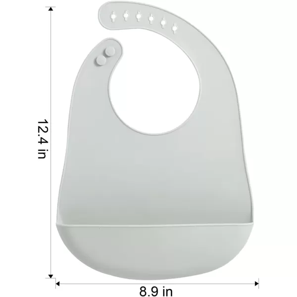 PandaEar 3 Pack Baby Bibs for Eating with Food Catcher Waterproof Silicone Bibs for Babies Toddlers Boys Girls Adjustable Baby Food Feeding Bibs BPA Free