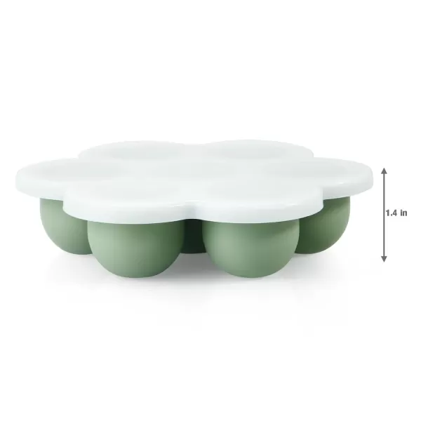 PandaEar 3 Pack Baby Food Freezer Tray with Lids Silicone Baby Fruit Food Feeder Teether Tray Baby Food Storage Container Ice Cube Tray Maker for Homemade Baby Food BlueGreenCarnationBlueGreenCarnation