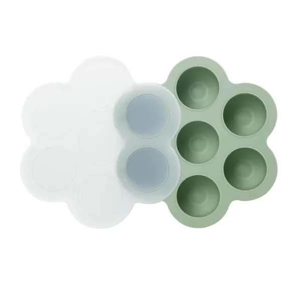 PandaEar 3 Pack Baby Food Freezer Tray with Lids Silicone Baby Fruit Food Feeder Teether Tray Baby Food Storage Container Ice Cube Tray Maker for Homemade Baby Food BlueGreenCarnationBlueGreenCarnation