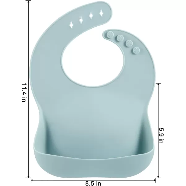 PandaEar 3 Pack Silicone Bibs for Boys Girls for Babies ampamp Toddlers Adjustable Waterproof Eating Bibs for Boys Girls BPA Free Soft Durable Silicone Bibs with Large Food Catcher