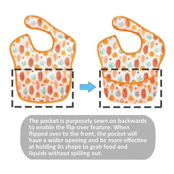 PandaEar 3 Pack Super Light Weight Baby Bib Waterproof Washable Stain Oil and Odor Resistant 1248 Months BoyGirl