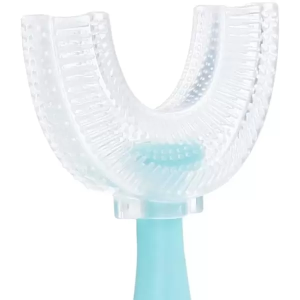 PandaEar 4 Pack U Shaped Toothbrush Kids Toddler with Soft Silicone Brush Head for Age 26 2 Pack Silicone Baby Finger Toothbrush with Travel Storage Case for 3 months 360  Whole Mouth Toothbrush