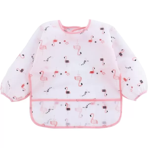 PandaEar 5 Pack Long Sleeve Bibs Waterproof Full Bib with Sleeves for Babies Infant Toddler 624 Months Mess Proof Baby Smock for Eating Baby Apron for Feeding