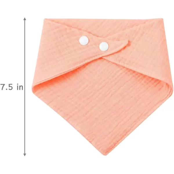 PandaEar 8 Pack Muslin Bibs for Baby Girls 100 Cotton Baby Bandana Bibs Drool Bibs for Newborns Infant Absorbent Burp Cloths Baby Bibs for Teething ampamp Drooling