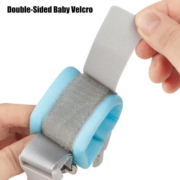 PandaEar Anti Lost Wrist Link Toddler Harness Walking Leash Safety Child Wristband Leashes for Babies Kids Blue