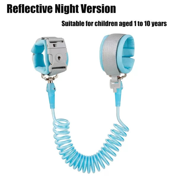 PandaEar Anti Lost Wrist Link Toddler Harness Walking Leash Safety Child Wristband Leashes for Babies Kids Blue