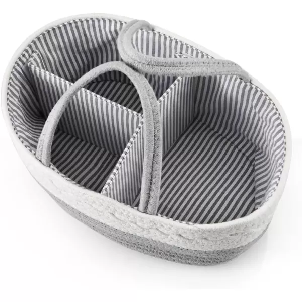 PandaEar Baby Diaper Caddy Organizer for Boys Girls Portable Baby Diaper Basket Travel Cotton Rope Diaper Caddy Change Organizer for Baby Shower Gifts Newborn Infants