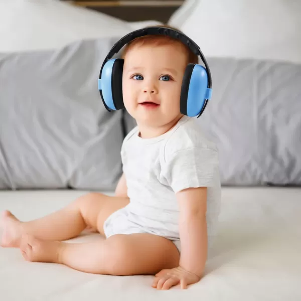 PandaEar Baby Ear Protection Noise Cancelling HeadPhones Ages 03 Years  Infant Hearing Protection Earmuffs BlueBlue