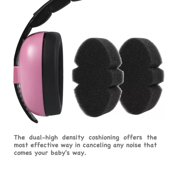 PandaEar Baby Ear Protection Noise Cancelling HeadPhones Ages 03 Years  Infant Hearing Protection Earmuffs BluePink