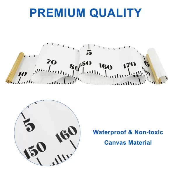 PandaEar Baby Height Growth Chart Ruler Kids Boys Girls  Removable Wall Decor Measurement 79quot x 79quot WhiteWhite