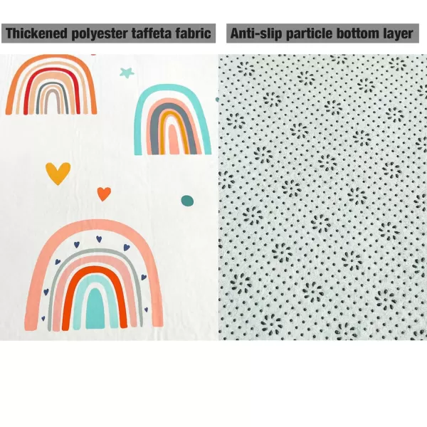PandaEar Baby Splat Mat for Under High Chair Large AntiSlip Thick Floor Mat Waterproof Baby Food Splash ampamp Spill Mat 51 x 51 Inch