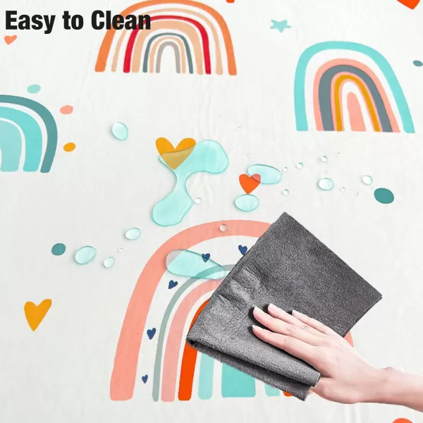PandaEar Baby Splat Mat for Under High Chair Large AntiSlip Thick Floor Mat Waterproof Baby Food Splash ampamp Spill Mat 51 x 51 Inch