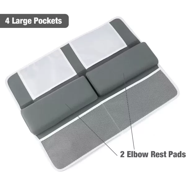 PandaEar Comfortable Baby Bath Kneeler and Elbow Rest Pad Set NonSlip Bathtub Kneeling Pad for Bathing Baby Tub Knee Mat Bath Pad for Tub Bath Tub Cushion Mat with Toy Organizer Storage Pockets