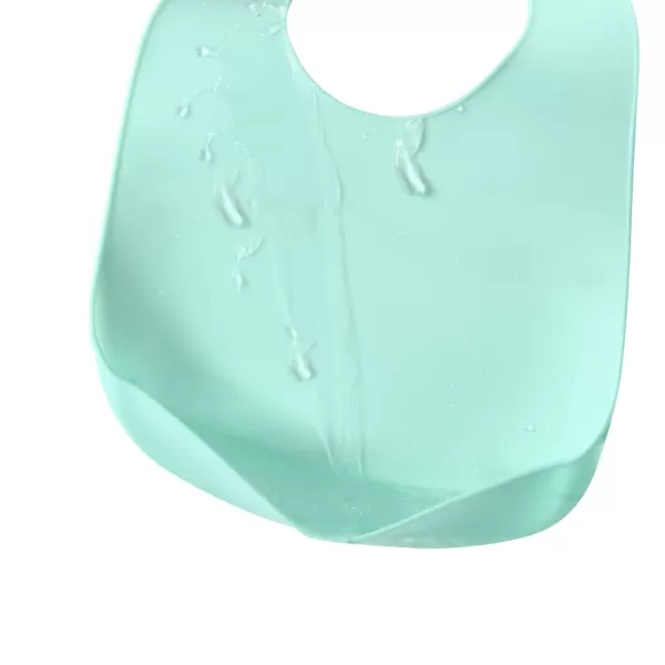 PandaEar Cute Super Thin Light Weight Unisex Silicone Baby Bibs Waterproof BluePurpleGrey
