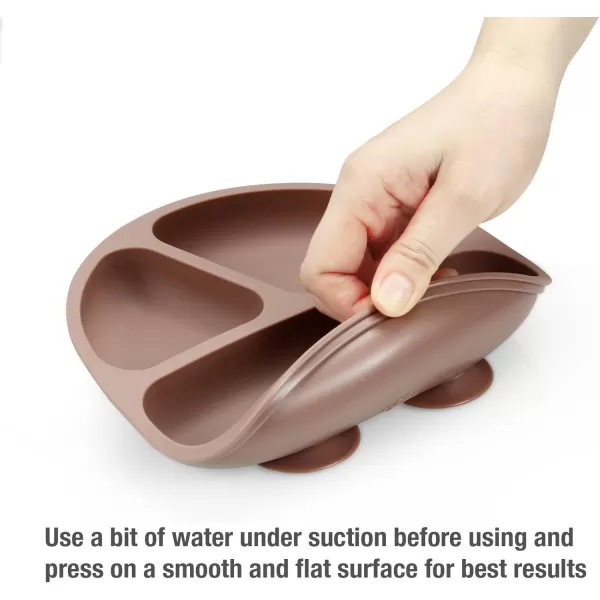 PandaEar Suction Plates for Baby Toddlers Silicone Baby Plates with Suction 2 Pack Toddler Plates and Utensils Set Divided Plates for Kids Infant NonToxic BPA Free Dishes