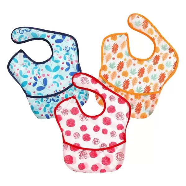 PandaEar 3 Pack Super Light Weight Baby Bib Waterproof Washable Stain Oil and Odor Resistant 1248 Months BoyGirl