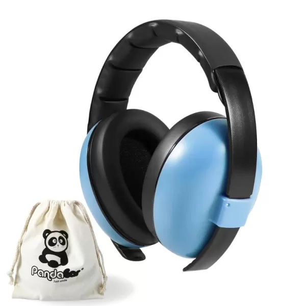 PandaEar Baby Ear Protection Noise Cancelling HeadPhones Ages 03 Years  Infant Hearing Protection Earmuffs BlueBlue