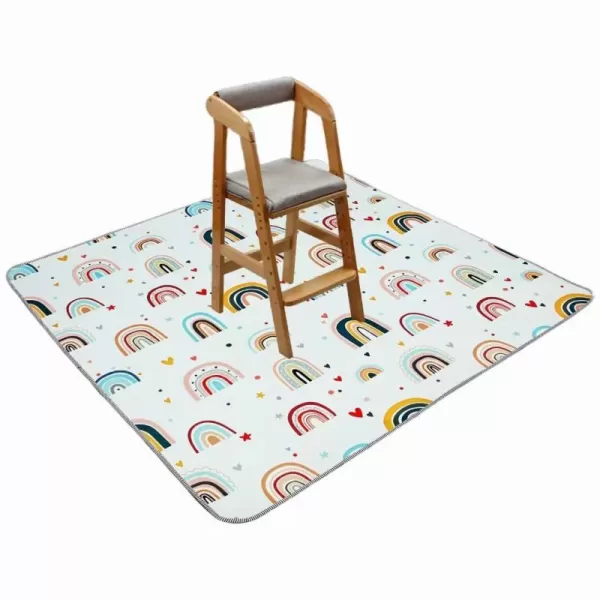 PandaEar Baby Splat Mat for Under High Chair Large AntiSlip Thick Floor Mat Waterproof Baby Food Splash ampamp Spill Mat 51 x 51 Inch