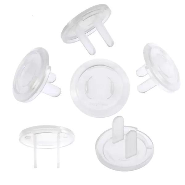 PandaEar Outlet Plug Covers52 Pack Clear Child Proof Electrical Protector Safety Caps with Adult Easy Release Concave DesignClear