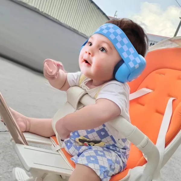PandaEar Baby Ear Protection Noise Cancelling Headphones EarMuffs for Babies ampamp Toddlers 03 YearsBlue