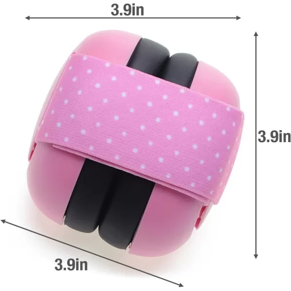 PandaEar Baby Ear Protection Noise Cancelling Headphones EarMuffs for Babies ampamp Toddlers 03 YearsPink