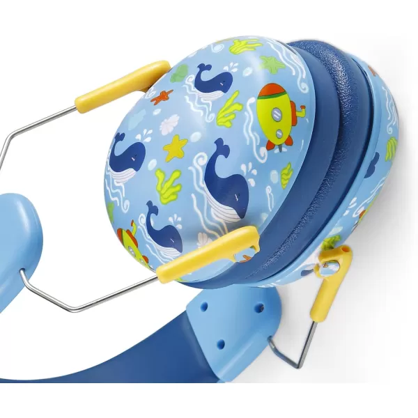 PandaEar Kids Ear Protection Noise Cancelling HeadPhones NRR 28dB Hearing Protection Earmuffs for Autism Children ToddlerBlue