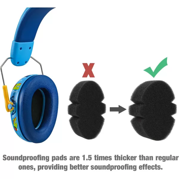 PandaEar Kids Ear Protection Noise Cancelling HeadPhones NRR 28dB Hearing Protection Earmuffs for Autism Children ToddlerBlue