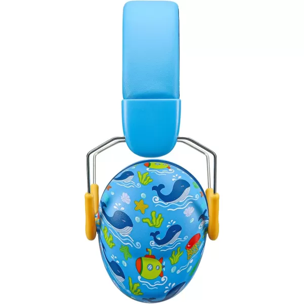 PandaEar Kids Ear Protection Noise Cancelling HeadPhones NRR 28dB Hearing Protection Earmuffs for Autism Children ToddlerBlue