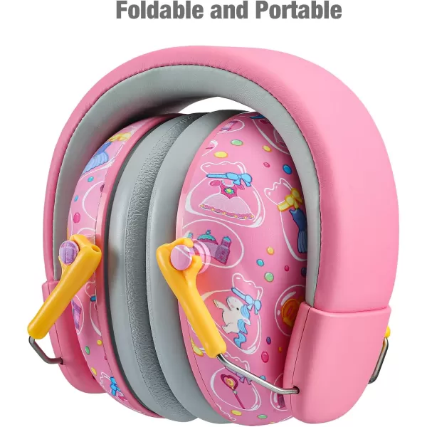 PandaEar Kids Ear Protection Noise Cancelling HeadPhones NRR 28dB Hearing Protection Earmuffs for Autism Children ToddlerPink
