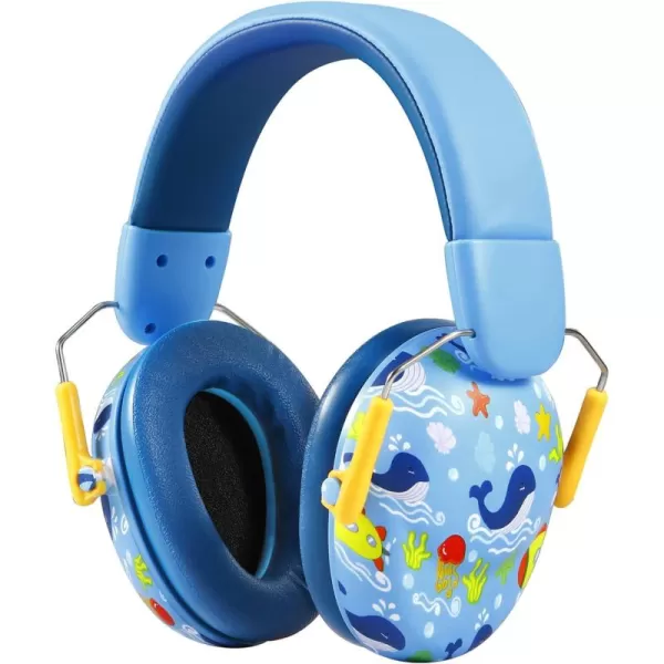 PandaEar Kids Ear Protection Noise Cancelling HeadPhones NRR 28dB Hearing Protection Earmuffs for Autism Children ToddlerBlue