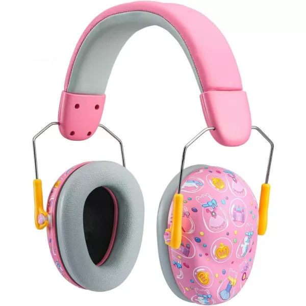 PandaEar Kids Ear Protection Noise Cancelling HeadPhones NRR 28dB Hearing Protection Earmuffs for Autism Children ToddlerPink