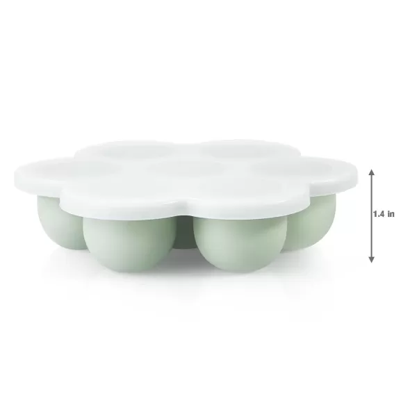 PandaEar 2 Pack Silicone Baby Food Freezer Tray with Lids Baby Food Ice Cube Tray Silicone Freezer Molds Baby Food Storage Container Freezer for Homemade Vegetable Fruit Purees Breast Milk