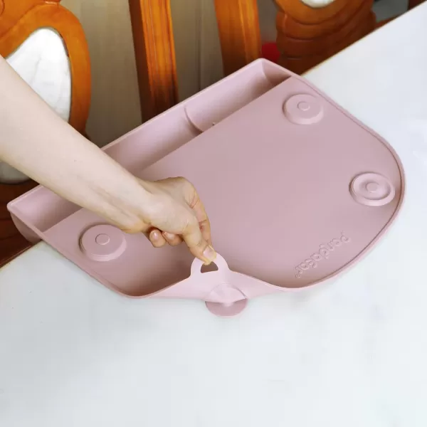 PandaEar 2 Pack Suction Silicone Placemat for Toddlers Kids Food Grade Toddler Place Mat for Dining Table ampamp Restaurants Baby Eating Baby Placemat That Stick to TablePink  Linen