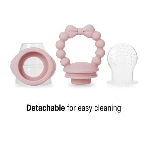 PandaEar Baby Food Freezer Tray ampamp 2 Pack Baby Fruit Food Feeder Pacifier Baby Fruit Food Feeder Teether Tray Ice Cube Maker Breastmilk Popsicle Molds for Baby Teething Relief