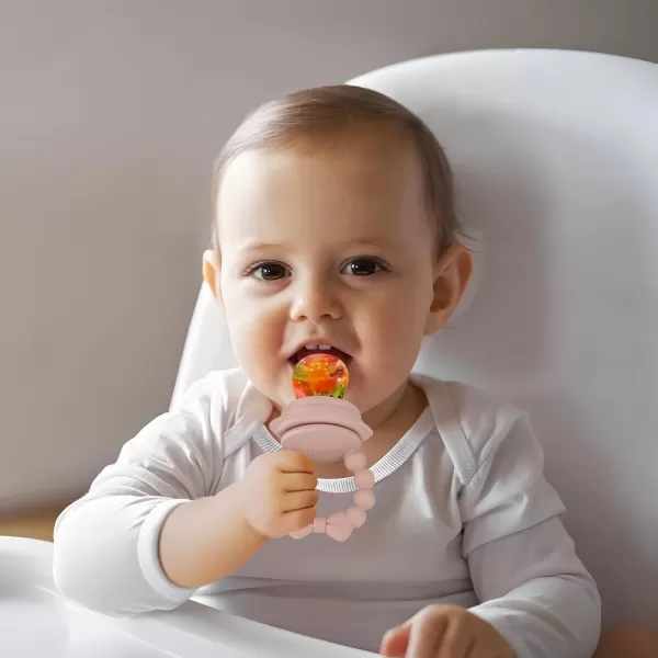 PandaEar Baby Food Freezer Tray ampamp 2 Pack Baby Fruit Food Feeder Pacifier Baby Fruit Food Feeder Teether Tray Ice Cube Maker Breastmilk Popsicle Molds for Baby Teething Relief