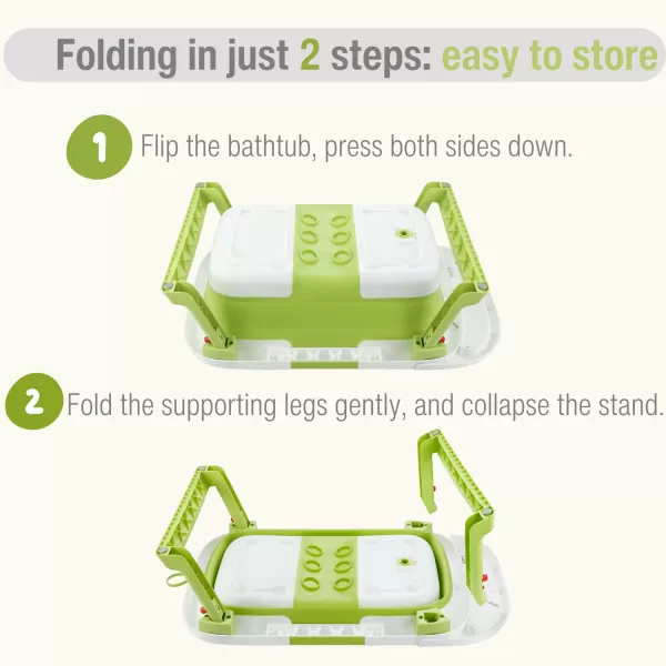 PandaEar Collapsible Baby Bathtub for Newborn Infant with Soft Cushion Foldable Portable Baby Bathtub Infant Bath Tub Toddler Travel Bathtub with Drain Hole for 024 Months