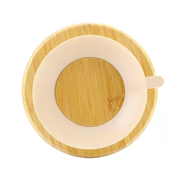 PandaEar Baby Bamboo Suction Bowl with Silicone Spoons Wooden Baby Bowls for Toddlers ampamp Kids Divided NonSlip Wooden Bowl Feeding Supplies