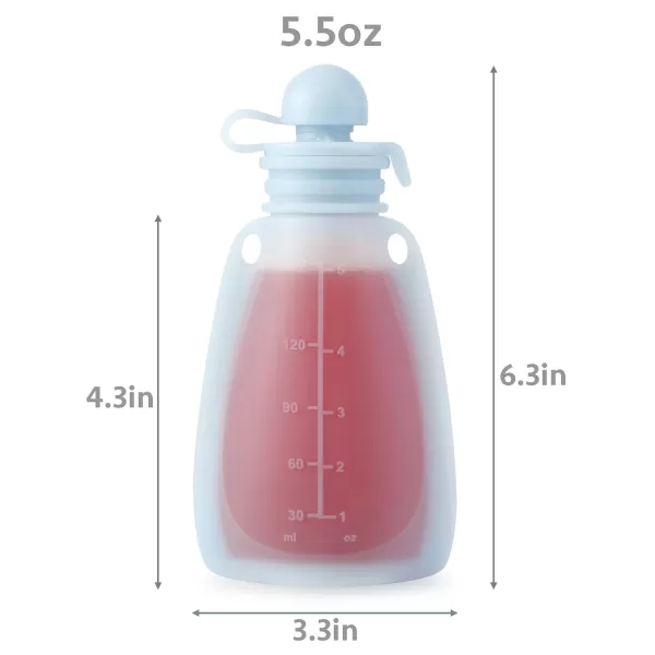 PandaEar 11 Pack Reusable Silicone Baby Food Pouches