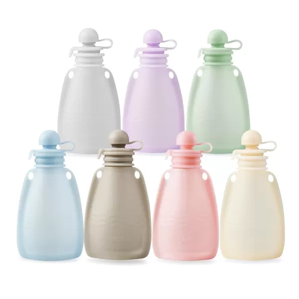 PandaEar 11 Pack Reusable Silicone Baby Food Pouches