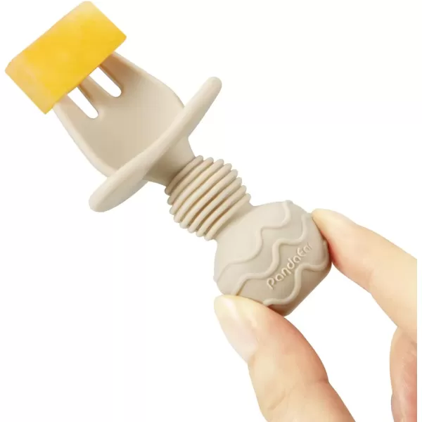 PandaEar Silicone Baby Spoons and Fork Feeding Set